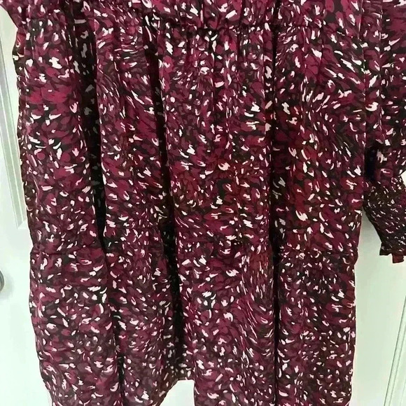 Eloquii Elements Floral Satin Dress with Ruffle Yoke size 22/24 - Picture 9 of 11